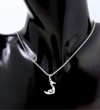 Dainty Duck Pendant Necklace – 925 Sterling Silver Rhodium Plated
