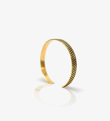 Polka Dot Cuff Bracelet: 18k Gold Plated Sterling Silver, Minimalist Jewelry