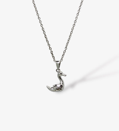 Dainty Duck Pendant Necklace – 925 Sterling Silver Rhodium Plated