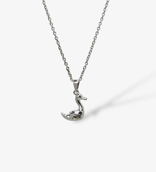 Dainty Duck Pendant Necklace – 925 Sterling Silver Rhodium Plated