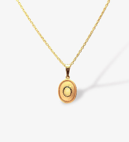 Natural Opal Pendant Necklace | 18K Gold Plated 925 Sterling Silver | Minimalist Trendy Jewelry